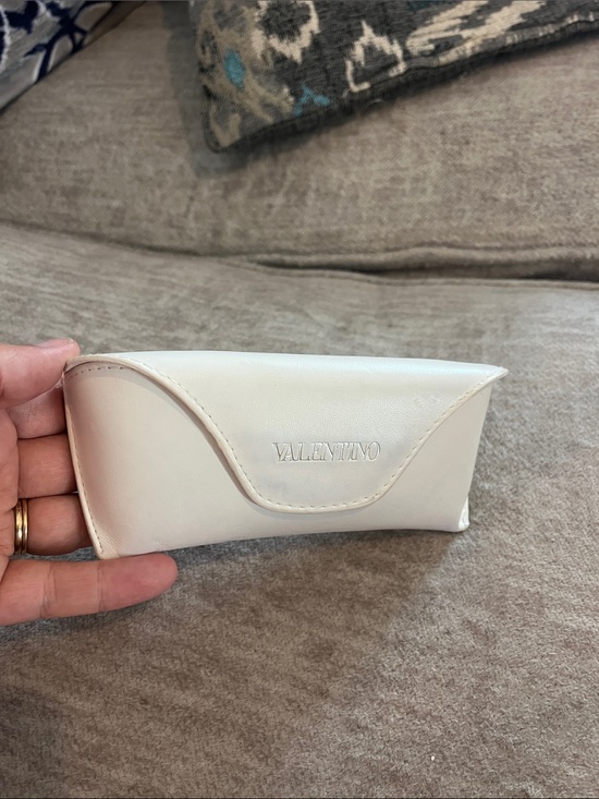 Valentino Black and White Lace Patterned Oversized Sunglasses main image 10